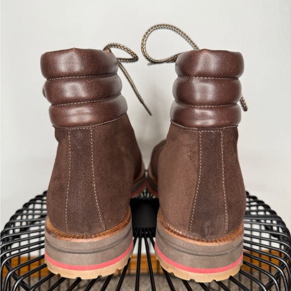 M. Gemi Brown Suede Lace-Up Boots Size 10 - Picture 4 of 7